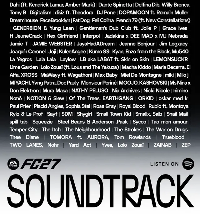 EA SPORTS FC 27 Brings the Sound of a New Football Season to Spotify